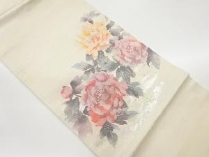 螺鈿金彩牡丹模様名古屋帯